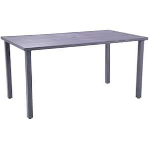 Nusa 33 x 62 in. Rectangle Slat Top Outdoor Dining Table