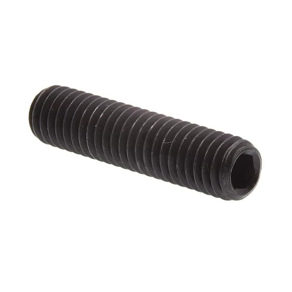 M6-1.0 x 25 mm Metric Black Oxide Coated Steel Set Screws (10-Pack)