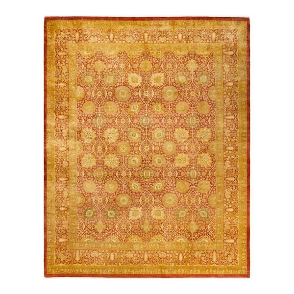 Chloe & Olivia Home Mogul Orange 8 x 10 Oriental Wool Indoor Area