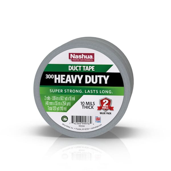 Photo 1 of 1.89 in. x 120 yd. 300 Heavy-Duty Duct Tape in Silver 