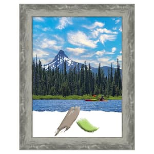 Waveline Silver Narrow Picture Frame Opening Size 18 x 24 in.