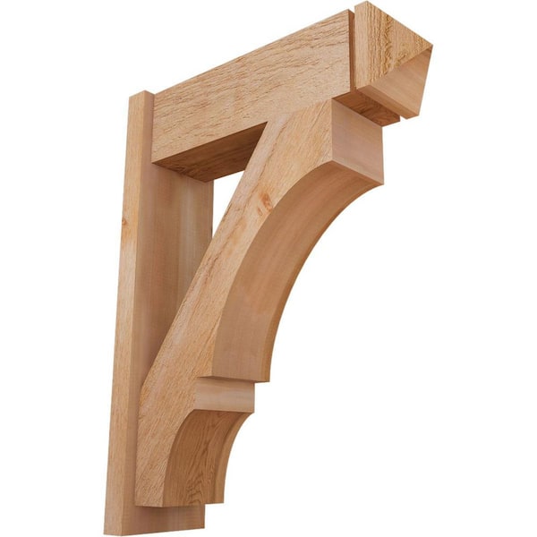 Ekena Millwork 8 in. x 34 in. x 26 in. Balboa Arts and Crafts Rough Sawn Western Red Cedar Outlooker