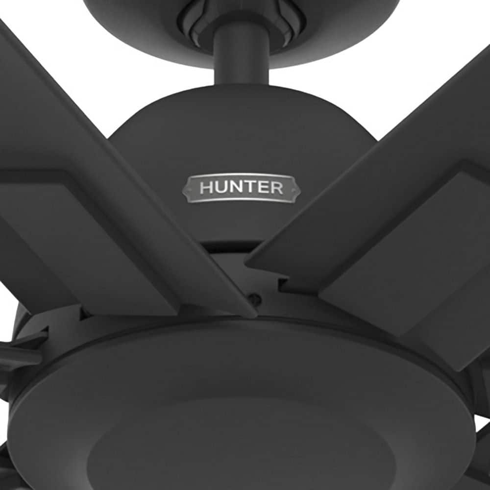 Downtown 60" Matte Black 7-Blade Ceiling Fan with Wall Control