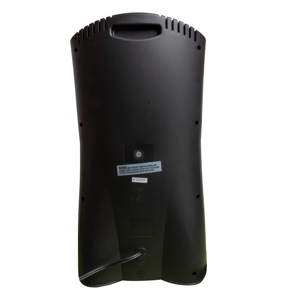 Black Infrared Quartz Electric Tower Heater with Thermostat