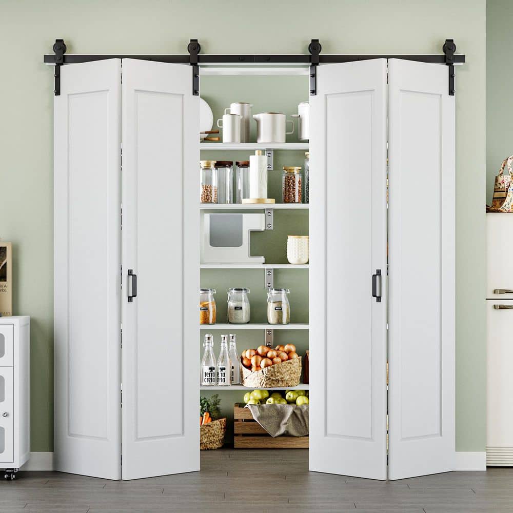 EH PUERTA 84 in. x 84 in. Easy Install 1-Panel White Primed MDF