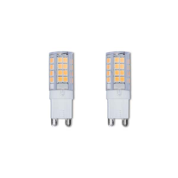 35 - Watt Equivalent Soft White Light T6 (G9) Bi-Pin, Dimmable Clear LED Light Bulb 3000K (2-Pack)