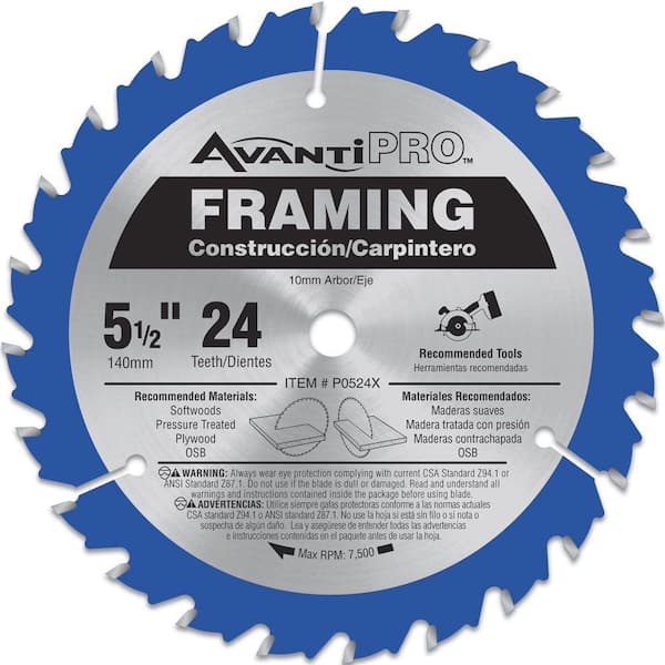Avanti Pro 5-1/2 in. x 24-Tooth Framing Circular Saw Blade