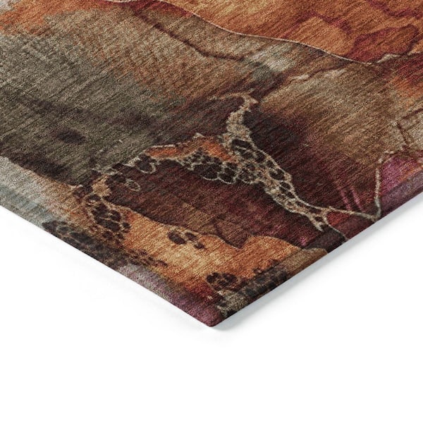 Chantille Machine Washable Indoor/Outdoor Abstract ACN1864 Khaki 5 ft. x 7 ft. 6 in. Accent Rug