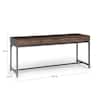 Simpli Home Banting 72 in. Hardwood Desk Walnut Brown