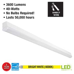 4 ft LED Garage Workshop Ceiling Strip Light Fixture Shop Light Hardwire 3600 Lumens 4000K (12-Pack)