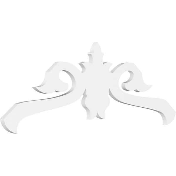 Ekena Millwork 1 in. x 48 in. x 18 in. (9/12) Pitch Florence Gable Pediment Architectural Grade PVC Moulding