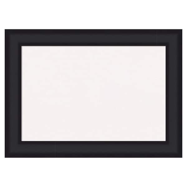 Oliver Black 29 in. x 21 in. Wood Framed White Cork Memo Board