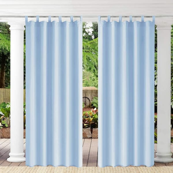 50”x96” Waterproof Outdoor/Indoor Curtains Panel for Porch Patio UV Blackout 