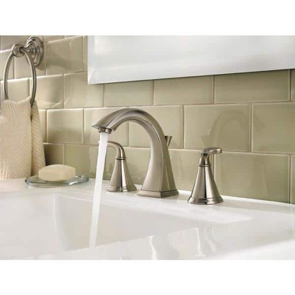 Pasadena Brushed Nickel 2-Handle Low-Arc Bathroom Faucet