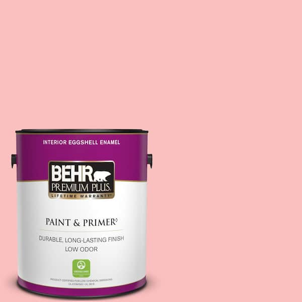 BEHR PREMIUM PLUS 1 gal. #140A-3 Carnation Bloom Eggshell Enamel Low Odor Interior Paint & Primer