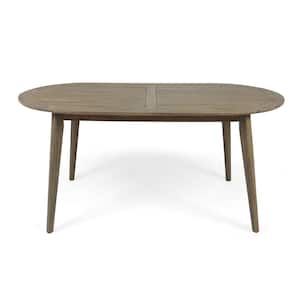 Stamford Grey Oval Wood Outdoor Patio Dining Table