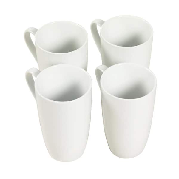 White 18 oz Tall Lidded Ceramic Latte Mug - Caribou Coffee