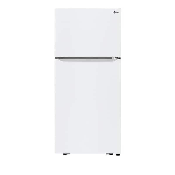 LG 30 in. W 20 cu. ft. Top Freezer Refrigerator w/ Multi-Air Flow and Reversible Door in White, ENERGY STAR