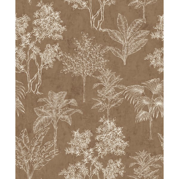 Unbranded Zen Collection Beige Floating Foliage Metallic Sheen Finish Non-Pasted Non-Woven Wallpaper Sample