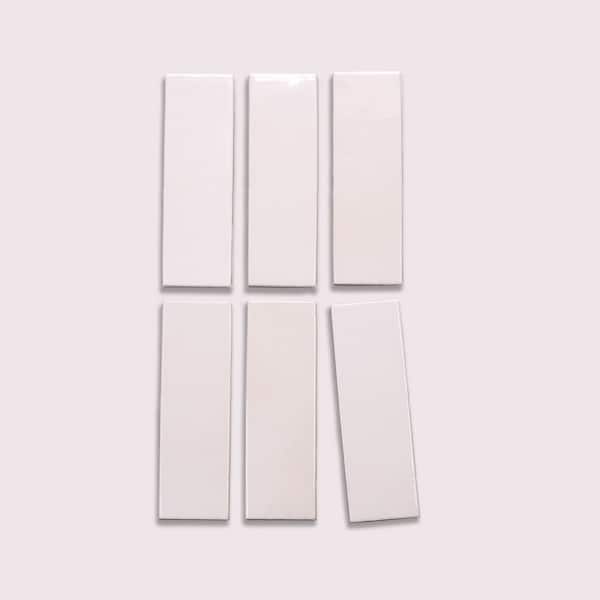 Bedrosians Celine 2 in. x 6 in. Glossy White Porcelain Bedrosians Celine 2 in. x 6 in. Glossy White Porcelain