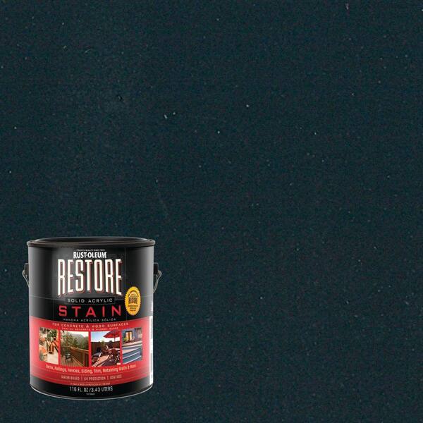 Rust-Oleum Restore 1 gal. Solid Acrylic Water Based Black Exterior Stain