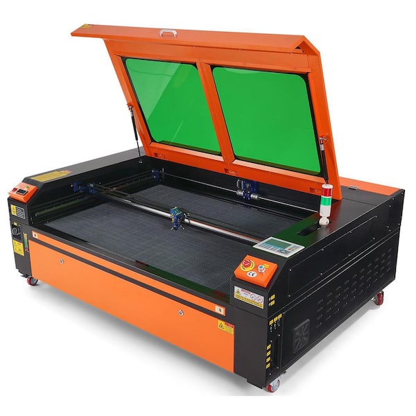 130-Watt CO2 Laser Engraver 35 x 55 in., 19.7 IPS Laser Cutter Machine with 2-Way Pass Air Assist Compatible LightBurn