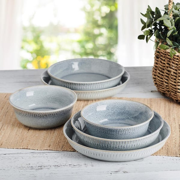 Pfaltzgraff 6-Piece Smoke Amara Gray Dinnerware Bowl Set