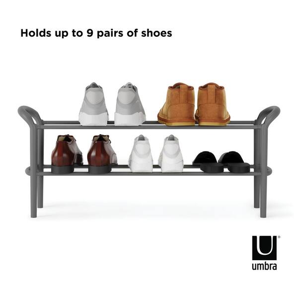 Umbra 14 in. H 9-Pair Charcoal ShoeStack Shoe Rack 1017576-149 - The Home  Depot