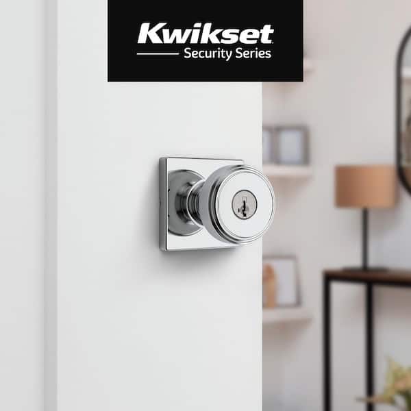 Maven Polished Chrome Square Keyed Entry Knob with Smart Key Technology