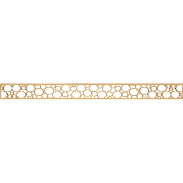 Ekena Millwork Hemingway Fretwork 0.375 in. D x 46.375 in. W x 4 in. L MDF Wood Panel Moulding