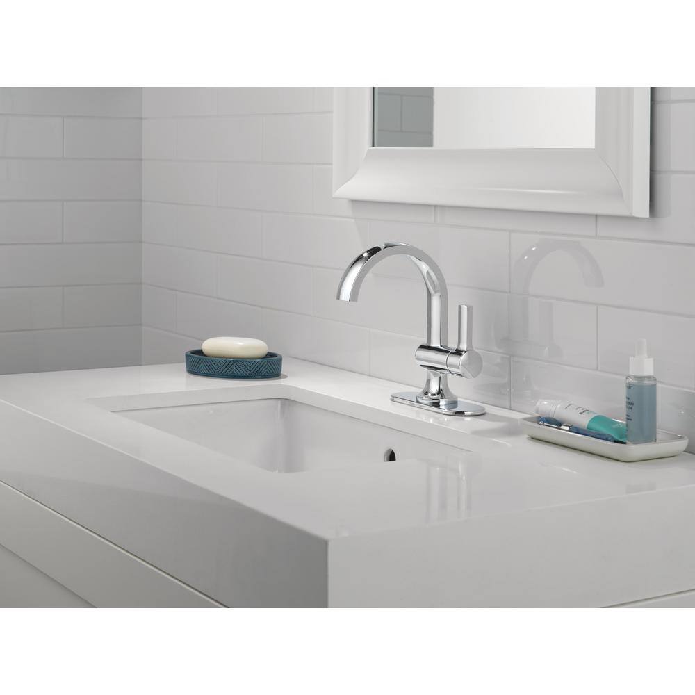 Albion Chrome Single Hole Bathroom Faucet with Pop-Up Drain