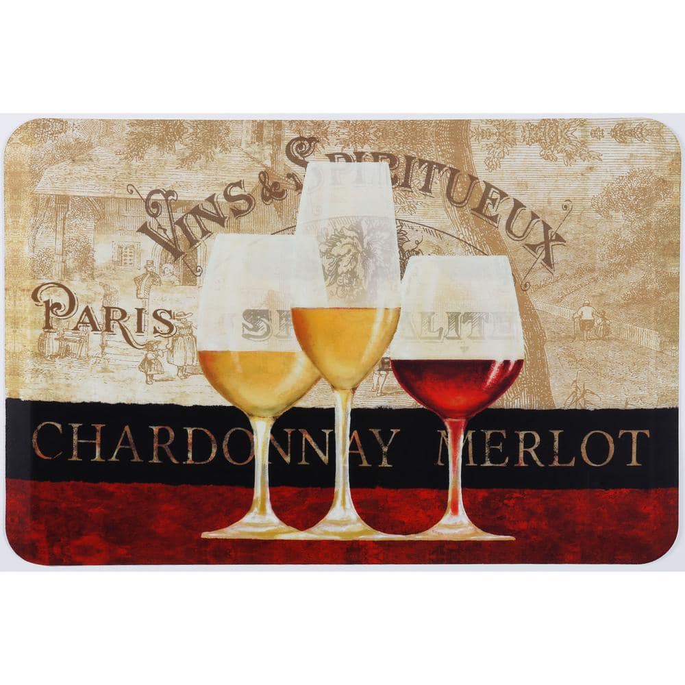 Cloud Comfort Paris Wine 24 in. x 36 in. Anti-Fatigue Kitchen Mat price history on PriceWatchPro