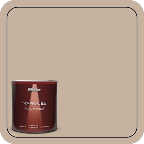 BEHR MARQUEE 1 qt. #MQ2-32 Mink Haze One-Coat Hide Matte Interior Paint & Primer