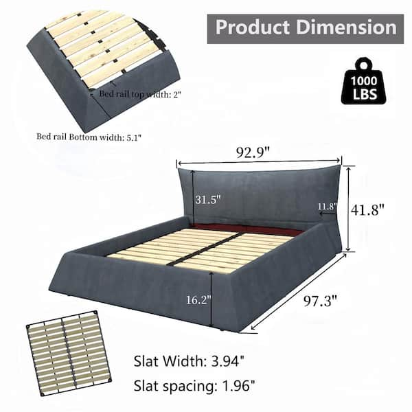 King size bed frame deals 1000 lbs