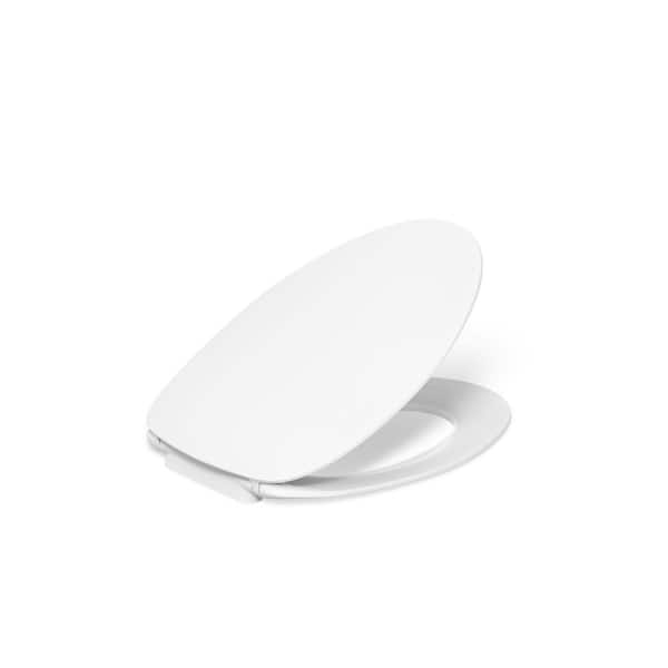 Papyrus Elongated Quiet-Close Front Toilet Seat in White