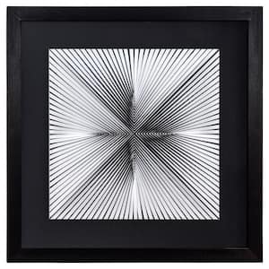'Optical Illusion I' - 35"x35", Mixed Media Shadowbox, Framed under Glass