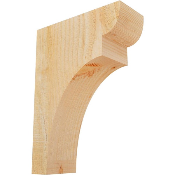 Ekena Millwork 4 in. x 10 in. x 14 in. Douglas Fir Yorktown Rough Sawn Corbel
