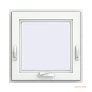 23.5 in. x 23.5 in. V-4500 Series White Vinyl Awning Window with Fiberglass Mesh Screen