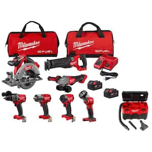 M18 FUEL 18V Lithium-Ion Brushless Cordless Combo Kit w/M18 2 Gal Wet/Dry Vacuum