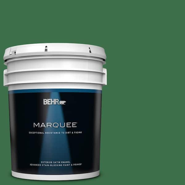 BEHR MARQUEE 5 gal. #S-H-450 Parsley Sprig Satin Enamel Exterior Paint & Primer