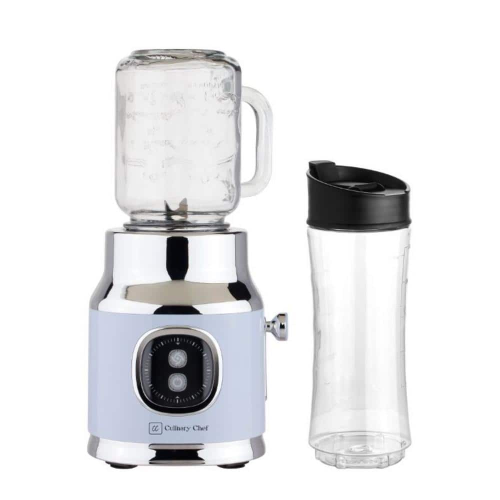 New 20 oz. 2 Speed 300-Watt Retro Smoothie Maker Blender with Mason Jar in 