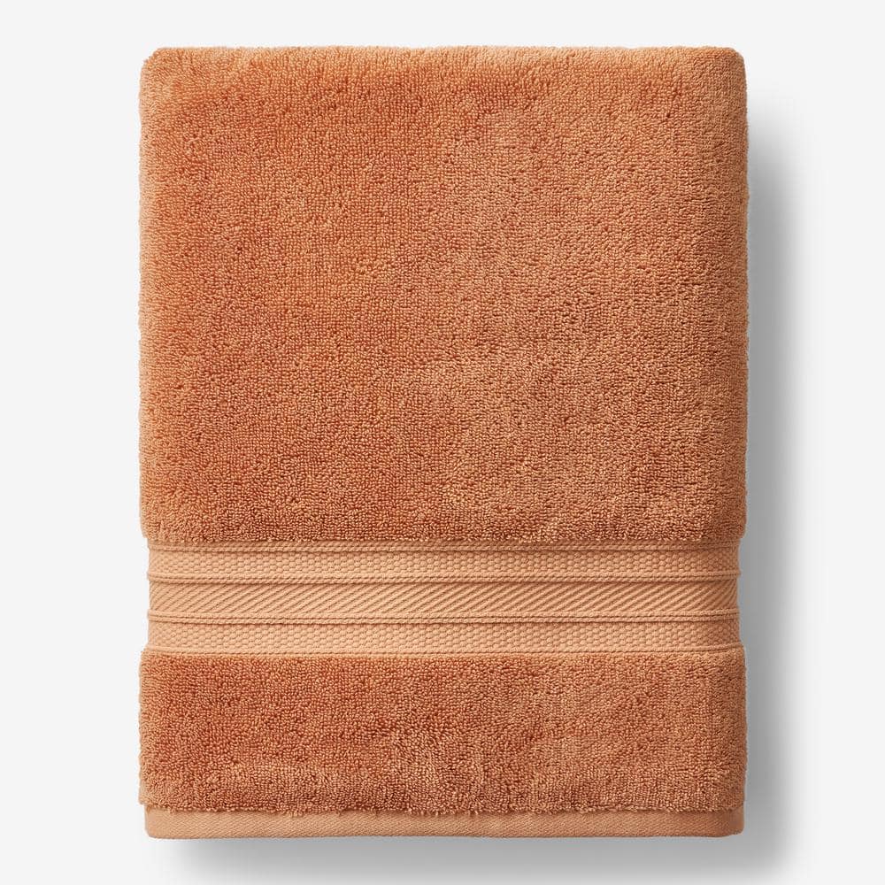 Cotton and Linen Mélange Bath Towel - Beige, Size Bath Sheet | The Company Store