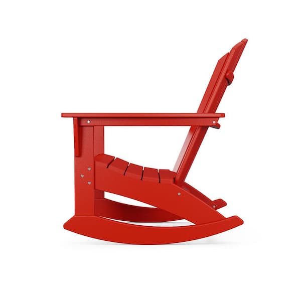 POLYWOOD Grant Park Plastic Patio Adirondack Outdoor Rocking Chair