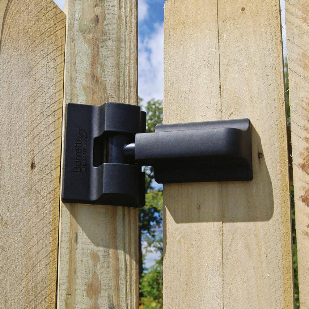 Heavy-Duty Black Wrap Hinge for Gates