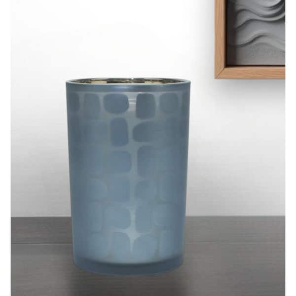 HomeRoots Navy Blue Glass Tealight Set of 2-Pack