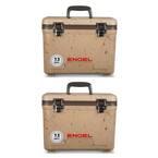 Engel 13 qt. Fishing Dry Box Cooler with Shoulder Strap, Grassland (2 ...