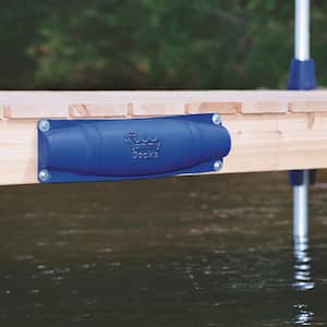 18 in. x 5 in. x 5 in. Blue Marine-Grade PVC Straight Pipe Bumper for Boat Dock Systems and Modular Docks, 2-Pack