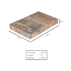Milano Large 11.75 in. x 7.75 in. x 1.25 in. Ashley River Blend Concrete Paver (320 Pcs. / 207 Sq. ft. / Pallet)