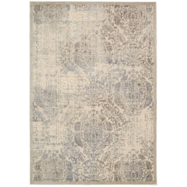 Nourison Graphic Illusions Ivory 5 ft. x 7 ft. Persian Vintage Area Rug ...