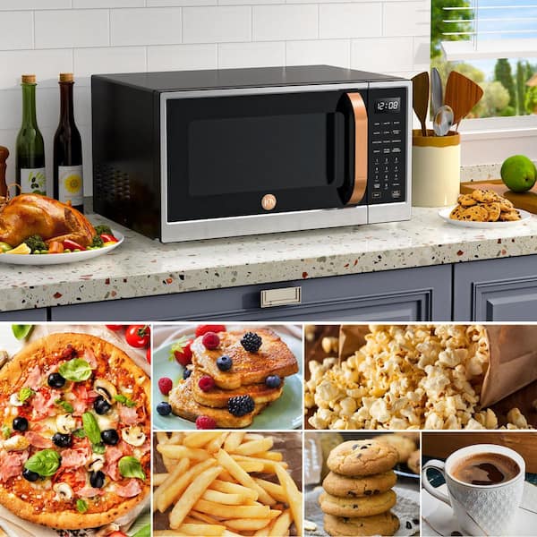 GE 1.0 Cu. ft. Capacity Countertop Convection Microwave Oven with Air Fry Stainless Steel
